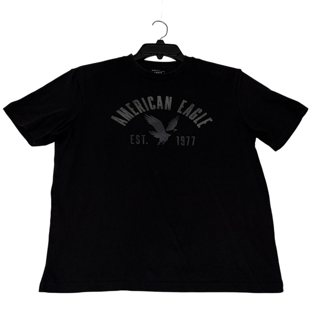 American Eagle Super Soft Graphic T-Shirt Black Eagle Logo Men's Size M